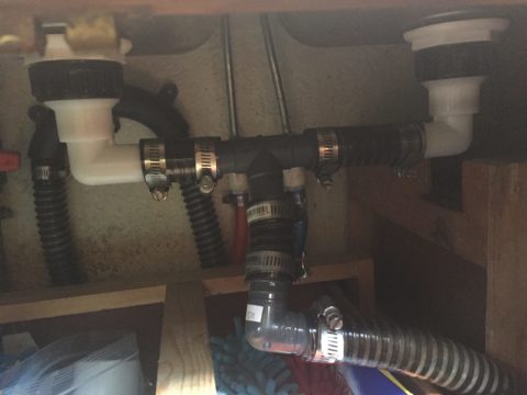 Galley sink drain