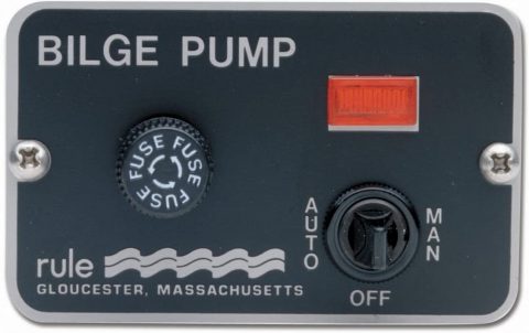 Bilge pump switch panel